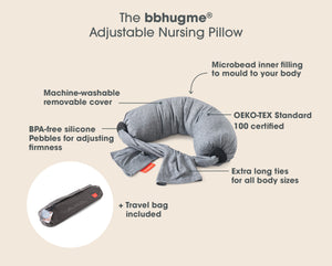 Product Features Nursing Pillow Stone Melange