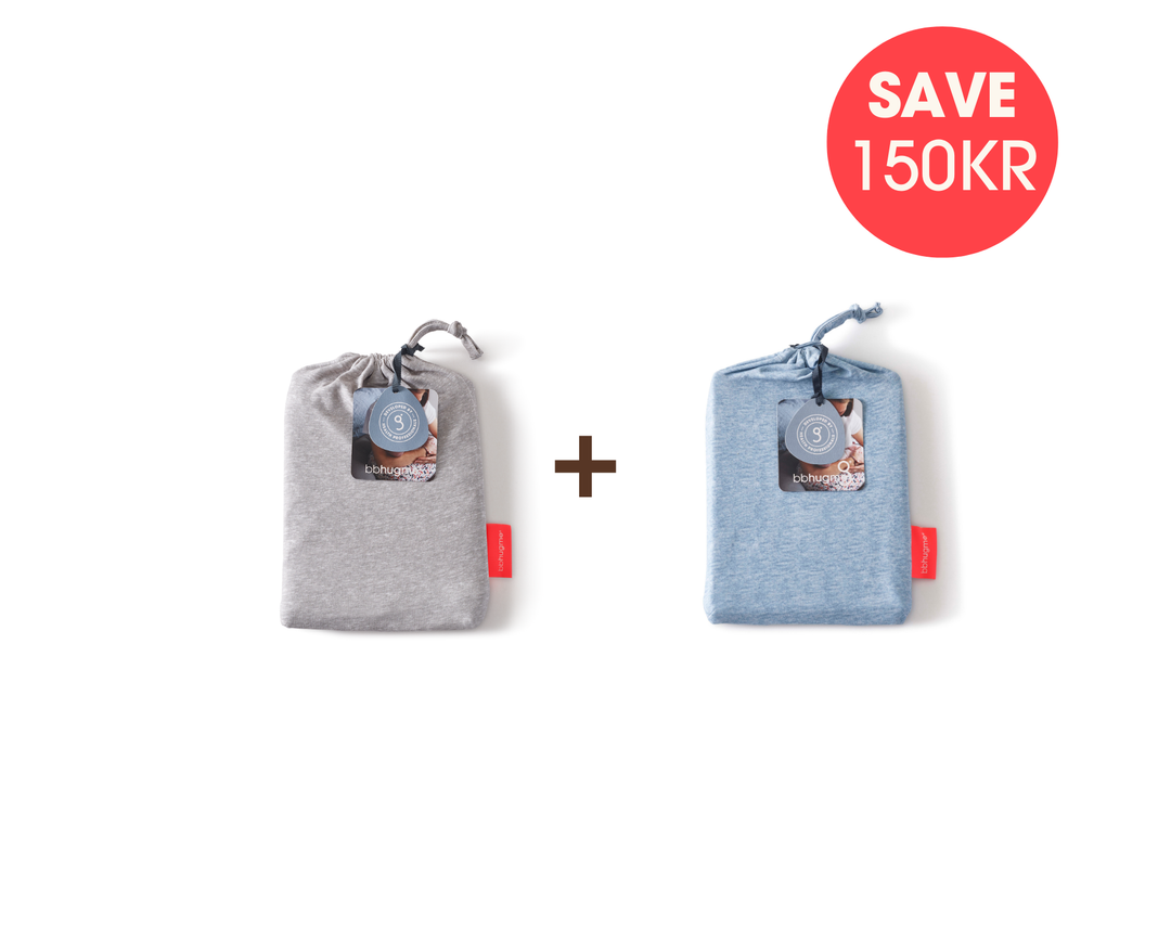 bbhugme 2 Pack Nursing Pillow Covers Blue