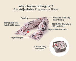 Pregnancy Pillow - Pink Wildflowers